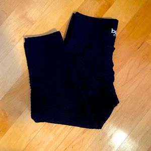 BBB Black Croco Skin leggings, cropped length